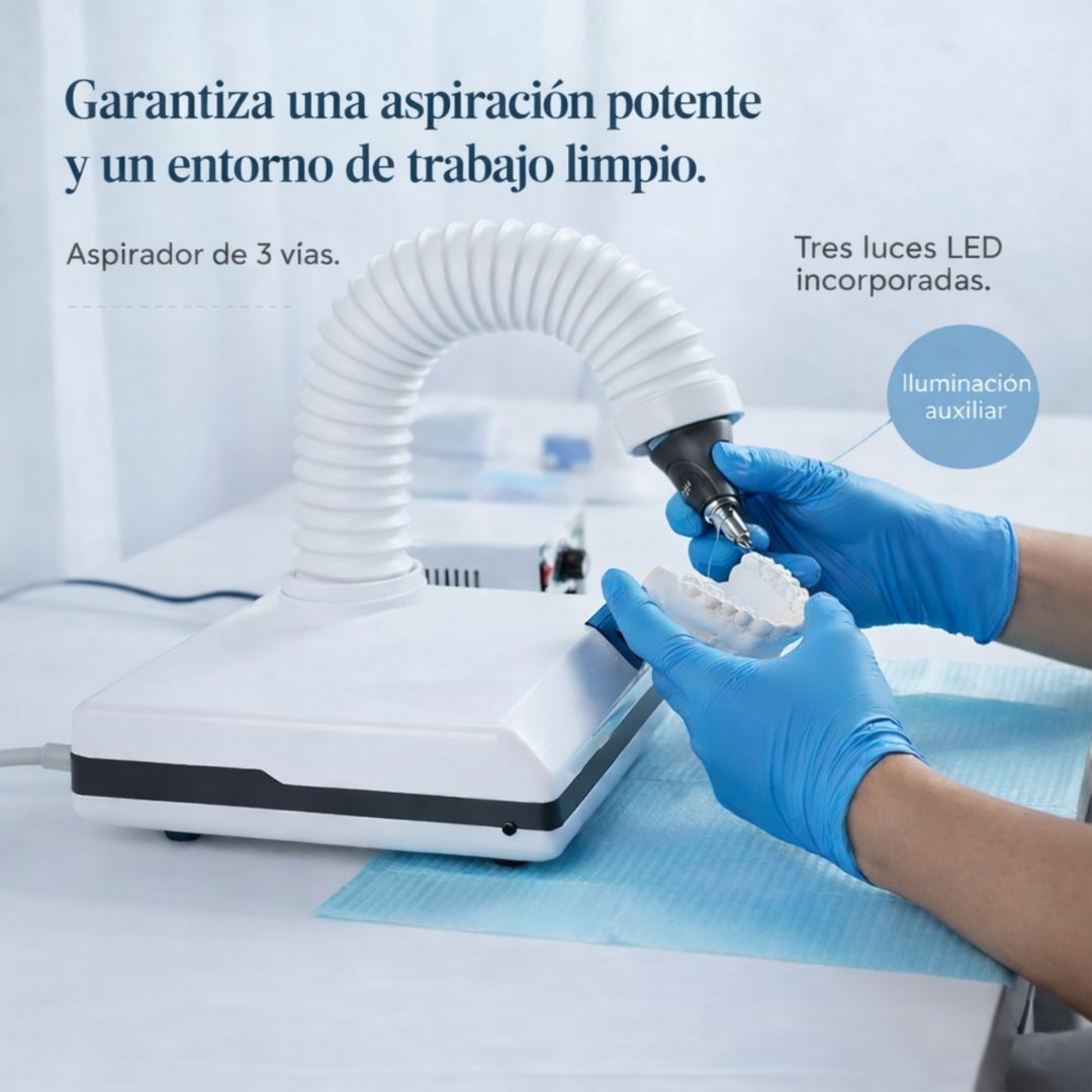 Aspirador Dental de Alta Potencia con Luz LED