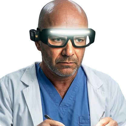 Lámpara Frontal con Gafas de Protección para Uso Dental, Estético y Profesional