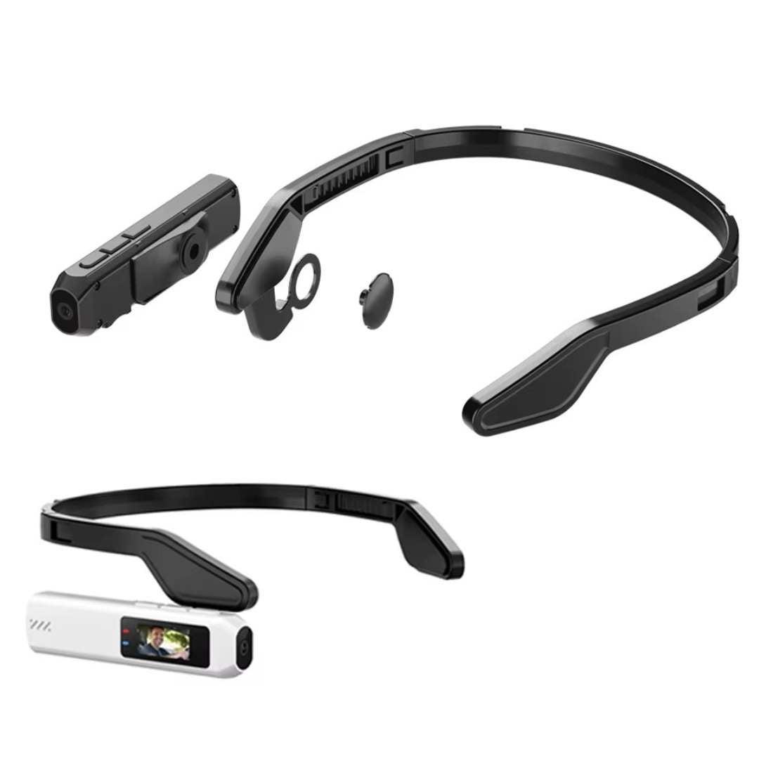 Cámara Portátil 2.7K con Soporte de Cabeza para Grabación de Procedimientos de Trabajo