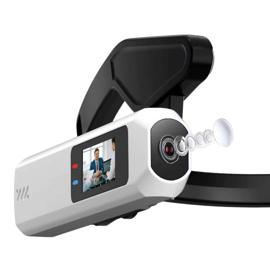 Cámara Portátil 2.7K con Soporte de Cabeza para Grabación de Procedimientos de Trabajo