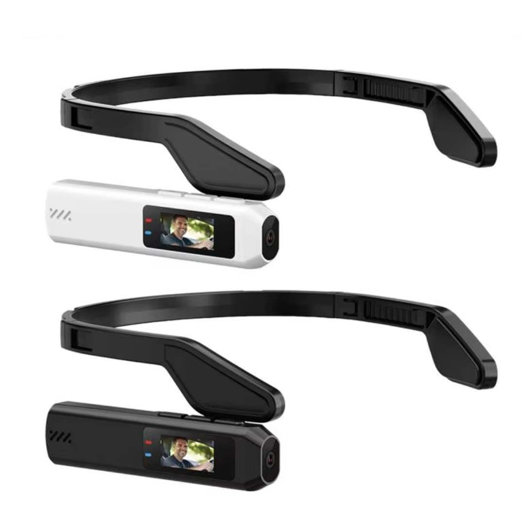 Cámara Portátil 2.7K con Soporte de Cabeza para Grabación de Procedimientos de Trabajo