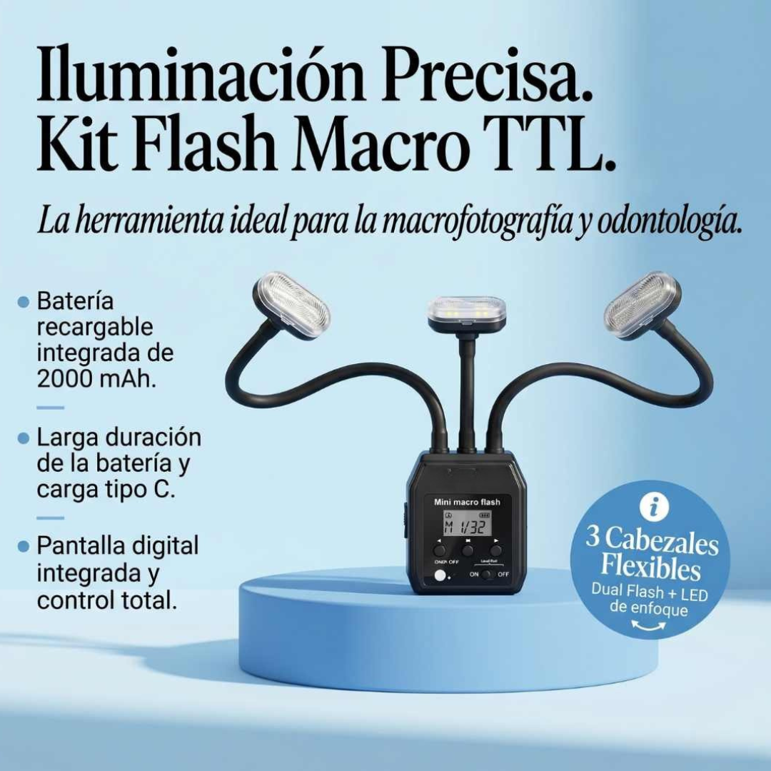 [locale:es] Iluminación Precisa - Kit Flash Macro TTL