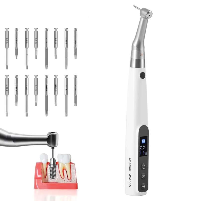 Llave de Torque Eléctrica con 16 Puntas + Contraángulo Incluido