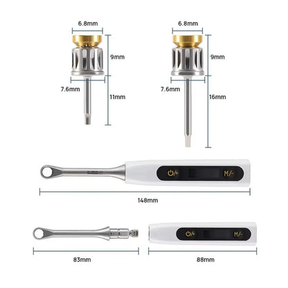 Kit de Torque Eléctrico Dental Universal (16 puntas + estuche)
