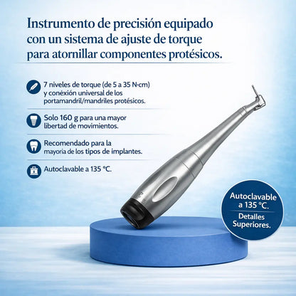 Llave de Torque Dental Universal para Implantes – 12 Puntas Incluidas