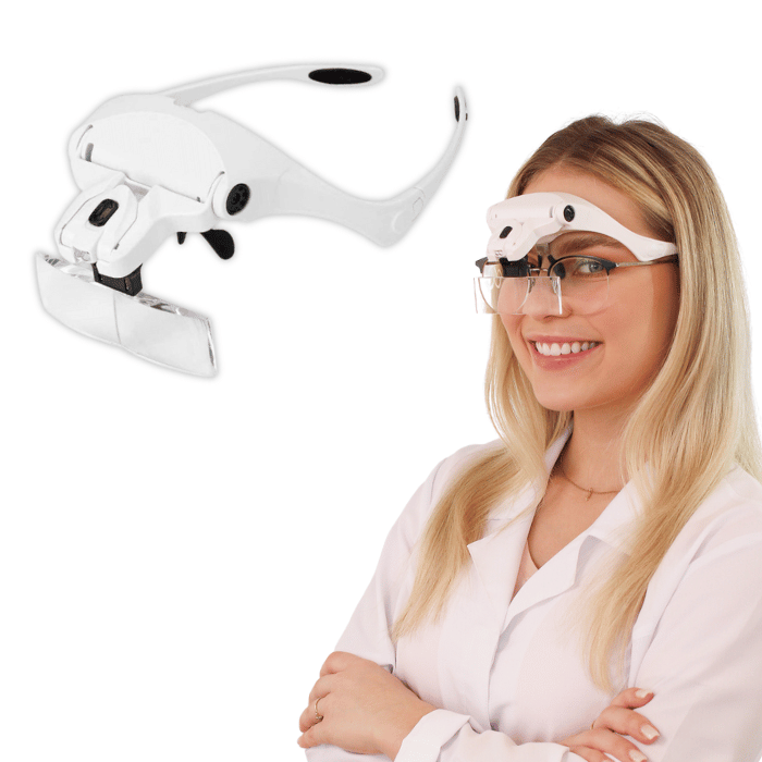 Lentes Lupa Con Luz Potente Lupa Electronica Lupa De Cabeza Con