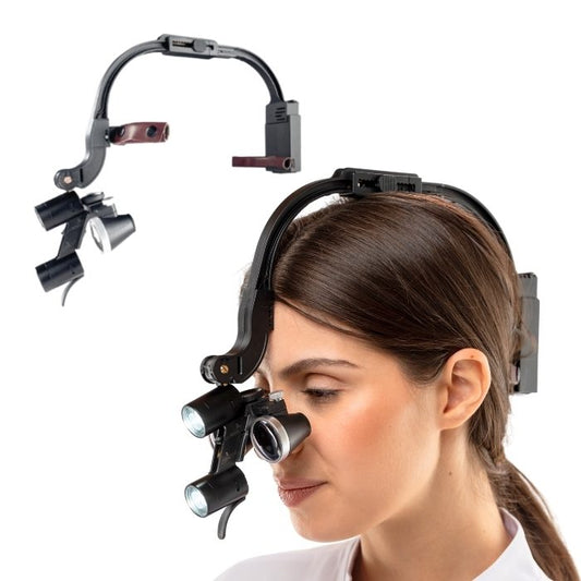 Lupa de Cabeza M1 con lentes de 2.5x y 2 Baterías Recargables