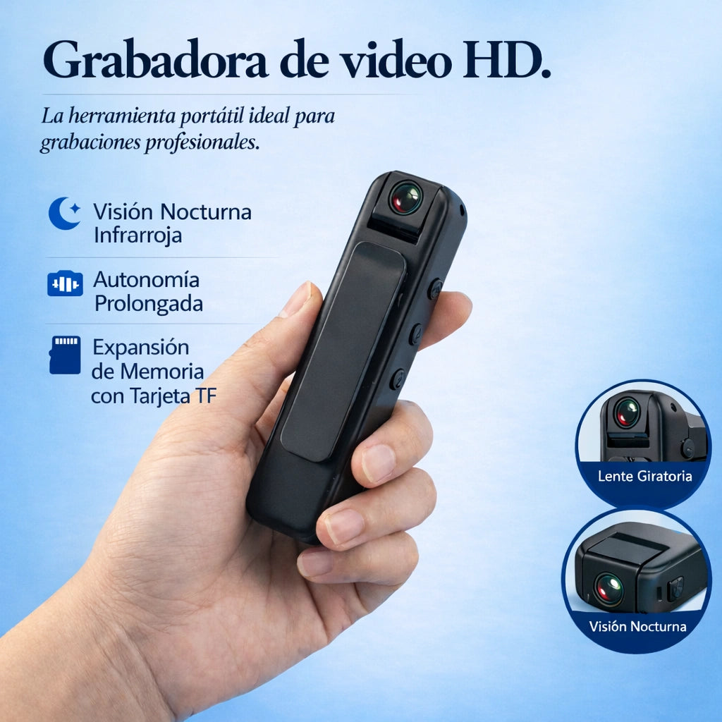 Grabadora de video HD — la herramienta portátil ideal para grabaciones profesionales